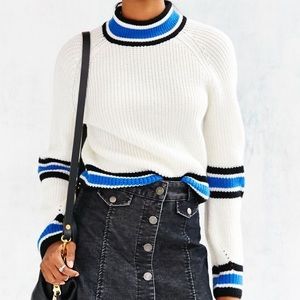 UNIF x Urban Outfitters Striped Mockneck Sweater